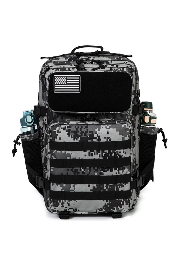 45L Military Tactical Backpack For Men Molle Daypack 3 Day Bug Out Bag Hiking Rucksack With Bottle Holder