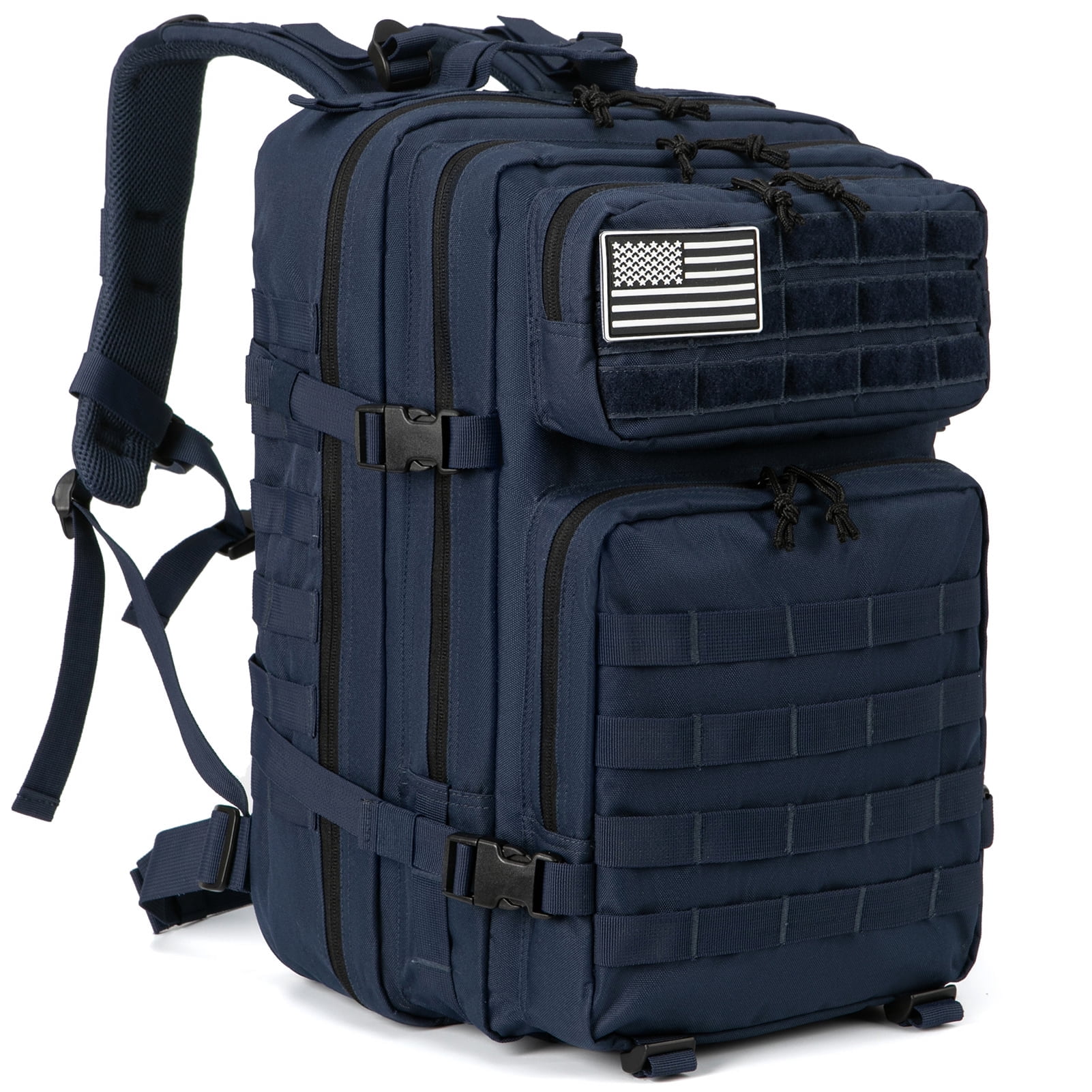 QT&QY 45L Molle Hiking Backpack Outdoor Travel Daypack 17 Inch Laptop Compartment Work Commuter Bag