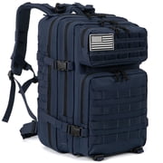 QT&QY 45L Molle Hiking Backpack Outdoor Travel Daypack 17 Inch Laptop Compartment Work Commuter Bag