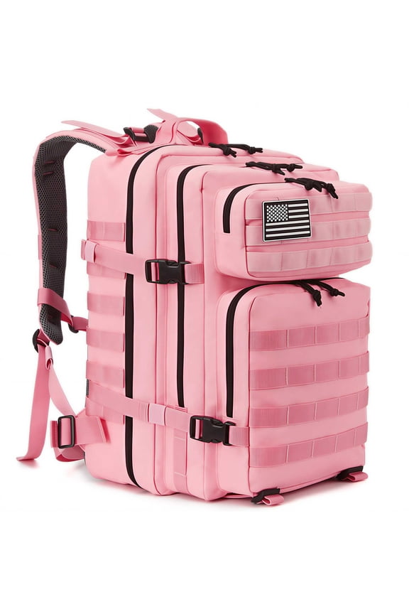 45L Molle Hiking Backpack Outdoor Travel Daypack 17 Inch Laptop Compartment Work Commuter Bag
