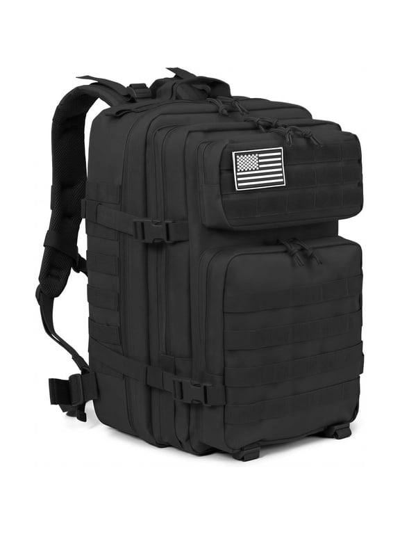 45L Molle Hiking Backpack Outdoor Travel Daypack 17 Inch Laptop Compartment Work Commuter Bag