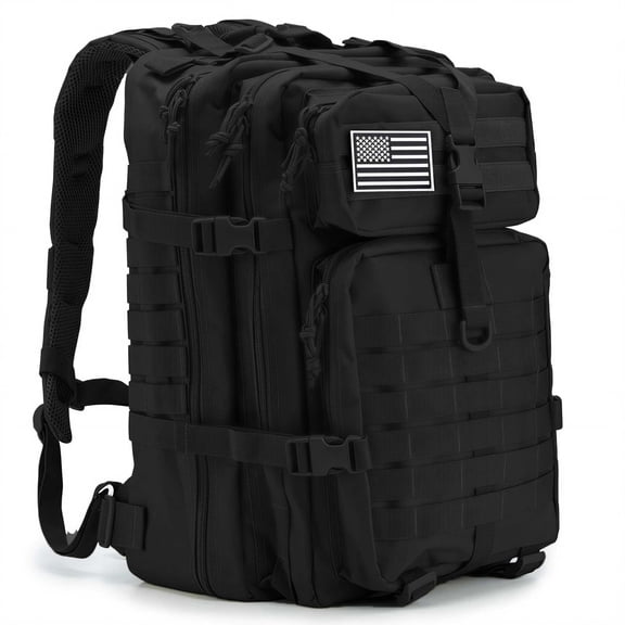 QT&QY 45L Molle Hiking Backpack for Men, Heavy-Duty 900D Outdoor Travel Daypack & Camping Work Bag