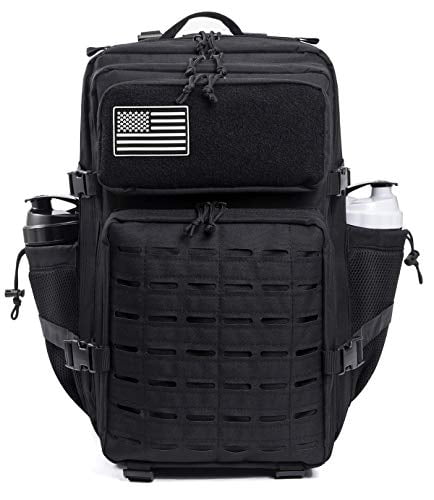 QT&QY 45L Outdoor Backpack for Men Crossfit Molle Hiking Daypack Travel Rucksack 3 Day Camping Pack