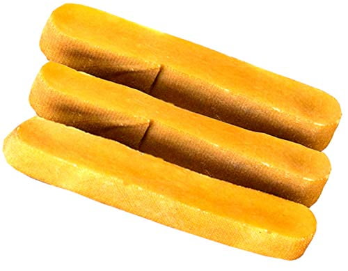 QT Shopping LLC Snow Hill Natural Himalayan Yak Milk Dog Chews XL 3 Pieces Bulk Pack Long Lasting, Odor Stain Gluten GMO Free Protein-Rich Treat for Improved Oral Health Yaky Cheese for Crazy Chewer