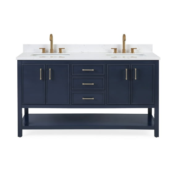 QT TOP Fleton Bathroom Vanity - Navy Blue