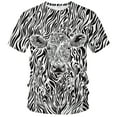 thumbnail image 1 of QTAGTESS Men's Cow Print T-Shirt Black and White Animal Pattern Graphic Tee Shirt, 1 of 7