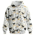thumbnail image 1 of QTAGTESS Men's Funny Cow Print Hoodie Black and White Animal Pattern Graphic Sweatshirt, 1 of 8