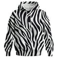 thumbnail image 1 of QTAGTESS Men's Zebra Print Hoodie Black and White Animal Pattern Y2K Pullover Sweatshirt, 1 of 8