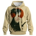 thumbnail image 1 of QTAGTESS Samurai Anime Hoodie for Men Japanese Warrior Graphic Sweatshirts with Red Sun Japan Style Manga Art Hoodie Asian Ink Art Hoodie, 1 of 8