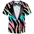 thumbnail image 1 of QTAGTESS Tuxedo T-Shirt Zebra Print Shirt Fake Suit with Bowtie Tee, 1 of 7