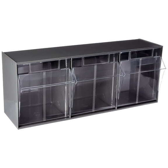 QTB303 Clear 7-3/4-Inch by 23-5/8-Inch by 9-1/2-Inch Tip Out Bin System, Gray