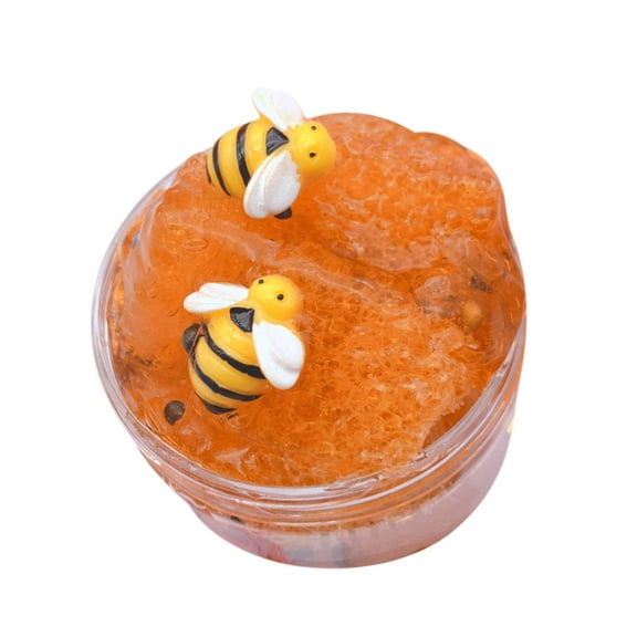 QTBIUQ 1 PCS Jelly Slime Toy, Non Sticky Super Soft Sludge Water,DIY Crystal Slime Toys Honey, Bee Polymer Modeling Slime Toy Party Predilection for Girls & Boys