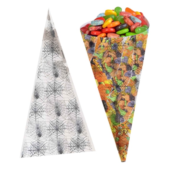 QTBIUQ 100-Piece Halloween Candy Wrappers, Personalized Design, Eco-Friend Material, Ideal for Festival Distribution, Add Party Happy, Let Every Childs Enjoys The Sweet Momrnts B