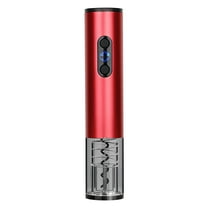 QTBIUQ Automatic Electric Red Wine Bottle Opener USB Rechargeable Classic Aluminum Alloy Beer Bottle Opener Red