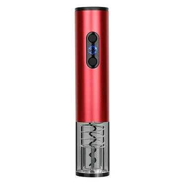 QTBIUQ Automatic Electric Red Wine Bottle Opener USB Rechargeable Classic Aluminum Alloy Beer Bottle Opener Red