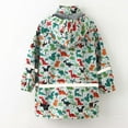 thumbnail image 1 of QTBIUQ Boys Girls Lightweight Breathable Raincoat Hooded Rain Jacket Cute Print Hooded Mid-length Rain Jacket with Pockets Green, 1 of 5