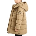 thumbnail image 1 of QTBIUQ Boys Padded Coat with Pockets Hooded Zip Quilted Mid-Length Parka Warm Winter, 1 of 8