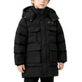 thumbnail image 1 of QTBIUQ Boys Padded Coat with Pockets Hooded Zip Quilted Mid-Length Parka Warm Winter, 1 of 8