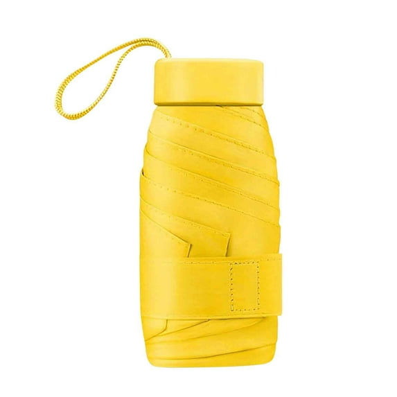 QTBIUQ Capsule Umbrella Umbrella Sun Protection Umbrella Portable Protection Mini Umbrella Pocket Folding Umbrella Yellow
