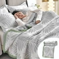 thumbnail image 1 of QTBIUQ Class A Knitted Cotton Summer Quilt - Student Dormitory Blanket, Jacquards Gift Quilt, Wholesale for Summer Cotton Blankets Gray, 1 of 8
