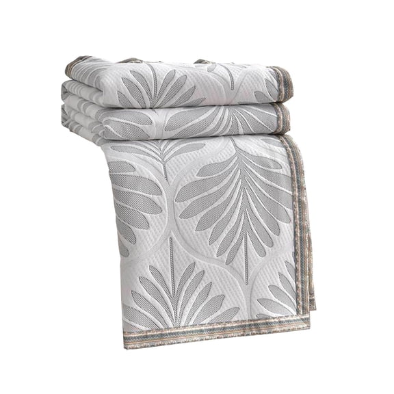 QTBIUQ Class A Knitted Cotton Summer Quilt - Student Dormitory Blanket, Jacquards Gift Quilt, Wholesale for Summer Cotton Blankets Gray