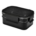 thumbnail image 1 of QTBIUQ Double Layer Stainless Steel Lunch Box Fresh Keeping Box Sealed Insulation Bento Box Black, 1 of 9