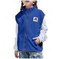 thumbnail image 1 of QTBIUQ Double-Sided Fleece Zip up Jacket Vest for Boys Girls Fall Winter Soft Warm Outerwear Layer Top Coat, 1 of 6
