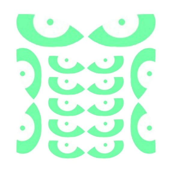 QTBIUQ Glow in The Dark Decorations Weird Moon Sticker Handprint Wall Decor Ghost Spooky Eyes Window Clings for Party Supplies Green-A