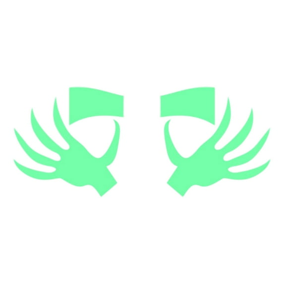 QTBIUQ Glow in The Dark Decorations Weird Moon Sticker Handprint Wall Decor Ghost Spooky Eyes Window Clings for Kids Party Supplies Green-E