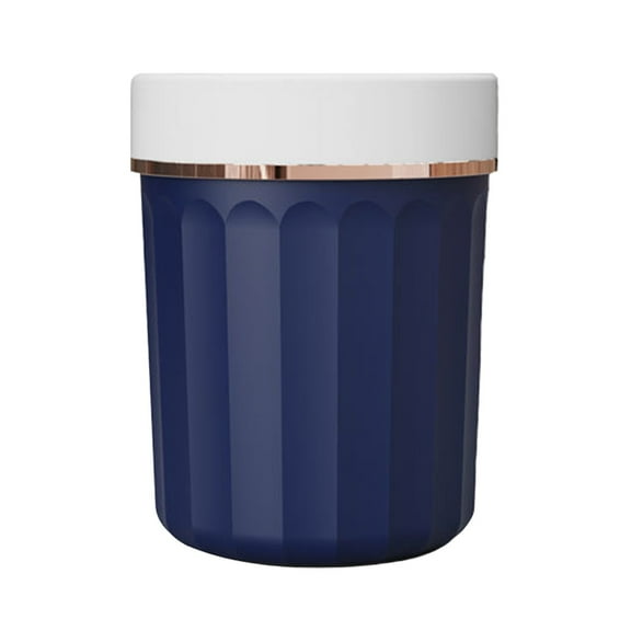 QTBIUQ Light Luxurys Trash Can, Home Living Room, Kitchen, Bathroom, Uncovered Open Trash Can, Office, Hotel Blue