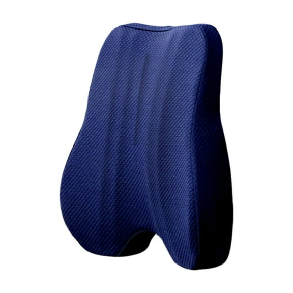 QTBIUQ Lumbar Support Pillow for Chair Back Support Pillow Couch Lumbar Pillow Car Office Chair Back Cushion for Lower Back Pain Memory Foam Back Rests for Desk Chair, Recliner, Car Seats Blue
