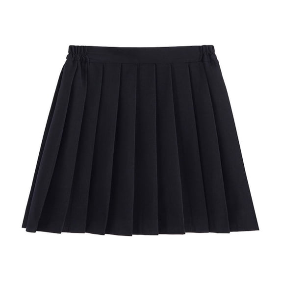 QTBIUQ Pleated Skirt for Girls Performance School Uniform Skirt Elastic Waist A-Line Comfortable Breathable Classic Uniform Skirt