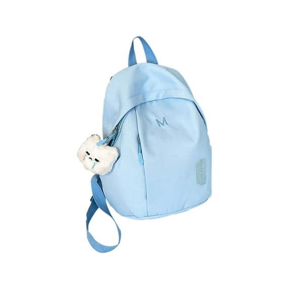 QTBIUQ School Backpack Laptop Backpack Summer Ins Preppy Style Color Backpack for Women All-matching Small Schoolbag Travel Mini Backpack Blue