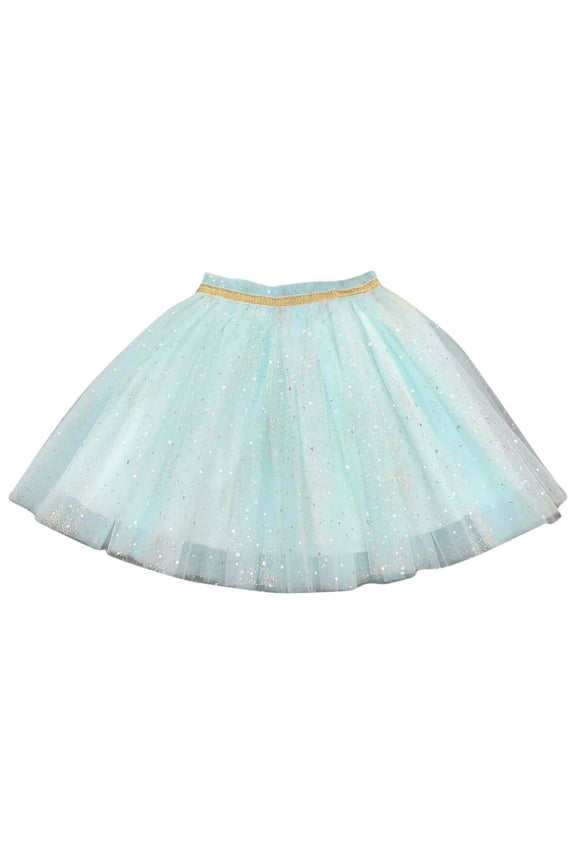 Toddler Girls Tutu Skirt Summer Mesh Tiered Glitter Sparkling Casual Elastic Waist Dance Princess Skirt