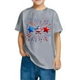 thumbnail image 1 of QTBIUQ Toddler Star USA Flag 4th July T Shirt Boys Girls Kids Summer Tee Comfortable 3-10 Years, 1 of 6