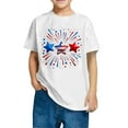 thumbnail image 1 of QTBIUQ Toddler Star USA Flag 4th July T Shirt Boys Girls Kids Summer Tee Comfortable 3-10 Years, 1 of 6