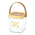 thumbnail image 1 of QTBIUQ Transparent Handle Pressing Garbage Bin Storage Bin, Desktop Pops Up Paper Baskets Storage Box Yellow, 1 of 7