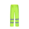 thumbnail image 1 of QTBIUQ Unisex Reflective Rain Pants with Fabric Lightweight Packable Windproof Rain Over Pants Green, 1 of 3