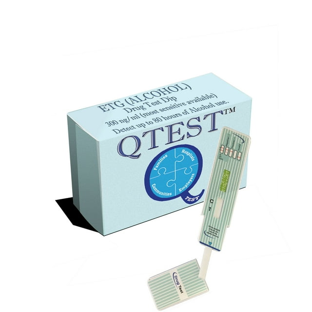 QTEST ETG Alcohol Urine Test Kit, Detects Alcohol Use Upto 80 Hours (10