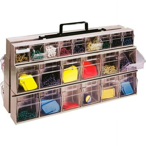 QTF320-42 Complete Portable Frame Unit with Tip Out Bins, White