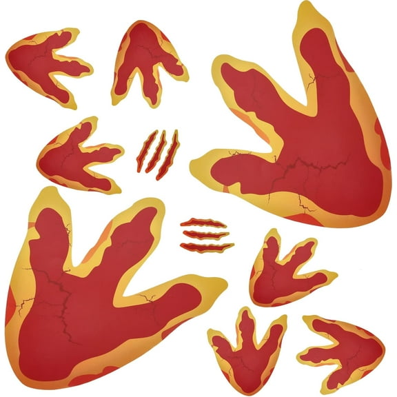QTH 72 Dinosaur Footprints Peel and Stick Decals - Dinosaur Wall Stickers - Footprints for Classroom Footprints Decorations - Floor Decals - Dinosaur Track Stickers Dino Decorations Dinosaur Party