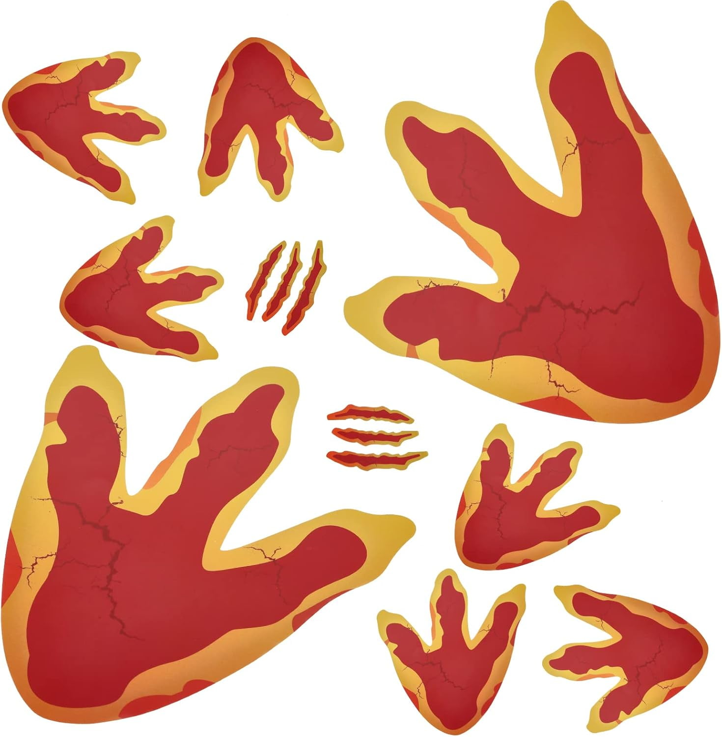 Sunny Decals Dinosaur Wall Decal Set – 5 Removable Fabric Wall Stickers For Kids' Rooms