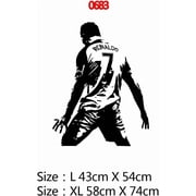 QTH Cr7 Football Player Cristiano Ronaldo Wall Art Decal Wall Stickers Nursery Boys Kids Room Decor Soccer Wall Decals Stick