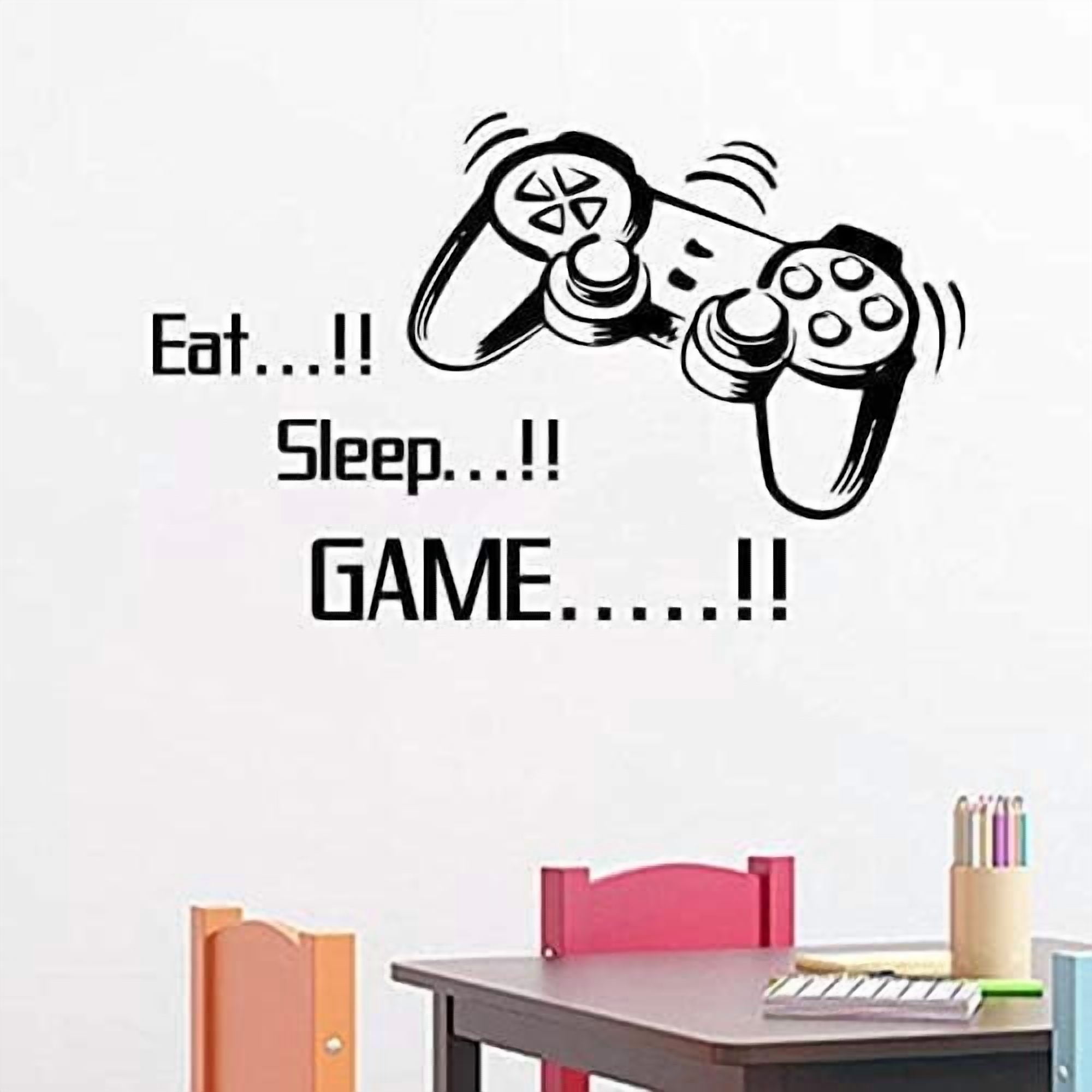 QTH DIY Removable Wall Stickers for Living Room Home Decor - Game Handle