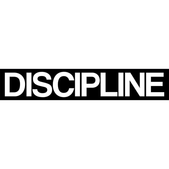 QTH Discipline | Motivational Large Gym Wall Decal Quote for Home Gym Fitness Workout Motivational Wall Art Decor Vinyl Removable Sticker 36 x 7 inches