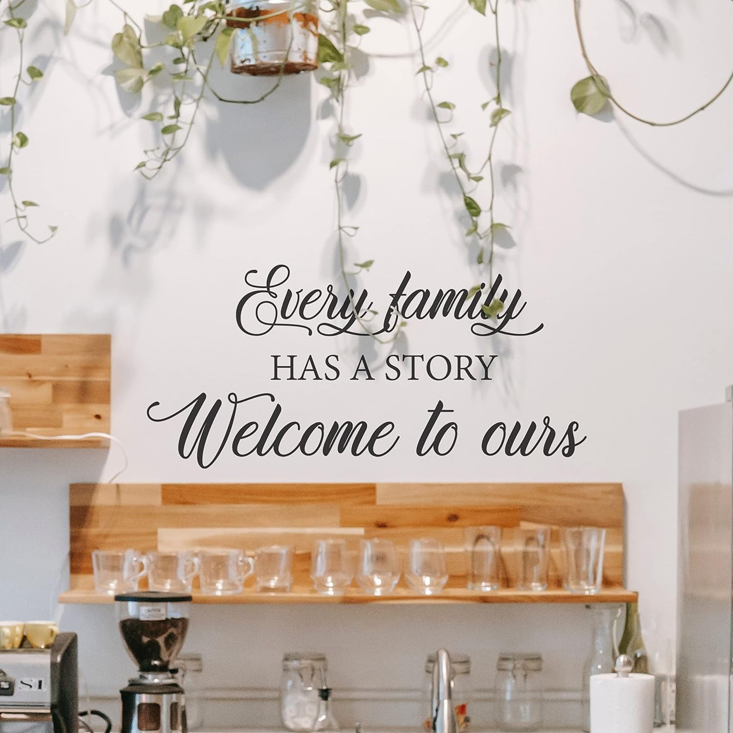 "Every Family Has A Story" Wall Decal - Black Vinyl Inspirational Quote Sticker, 28.1x5.9 Inches 2 thumbnail image