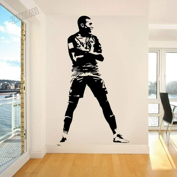 QTH Football Sports Paris FC Saint PSG Germain Soccer Super Star Player Kylian Mbapp Wall Sticker Vinyl Car Decal Boy Fans Bedroom Living Room Club Home Decor Mural