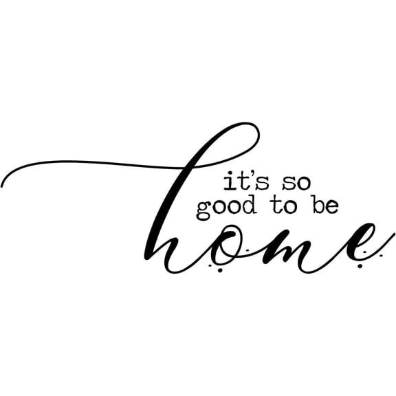 QTH It's so Good to be Home - Wall Decals for Bedroom Family Decal Quote Word Sayings Sticker Sign Family Decor Removable Vinyl for Living Room Home 26x10 Inches