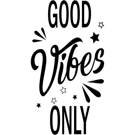 QTH Good Vibes Only School Classroom Words and Saying Inspirational Quote Motivational Office Vinyl Decor Wall Art Decal Stickers