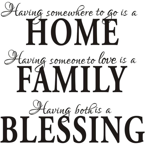 QTH Having Somewhere to Go is a Home Family Blessing Vinyl Wall Decal Quotes Wall Art Inspirational Wall Sticker for Home Decor